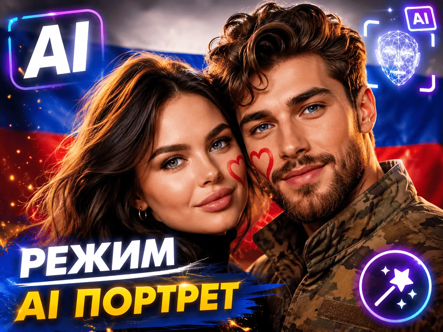 Выбор готового режима ИИ-фото